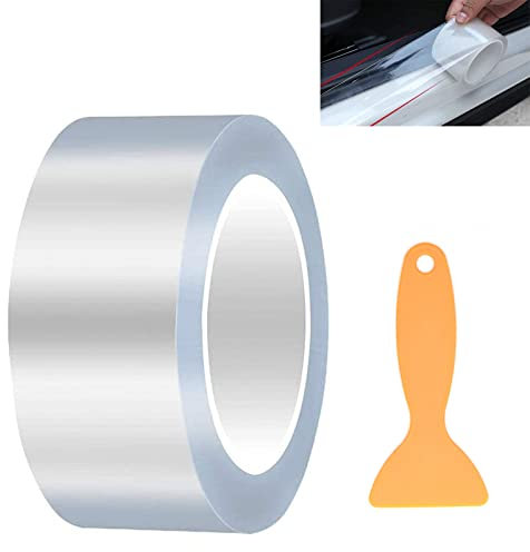Auto Lackschutzfolie, Lackschutzfolie Transparent, Kantenschutz Schutzfolie, Selbstklebende Lackschutzfoli, Universal Lackschutzfolien, mit Schaber, für Auto Fahrrad Motorrad, 5mm x 10m