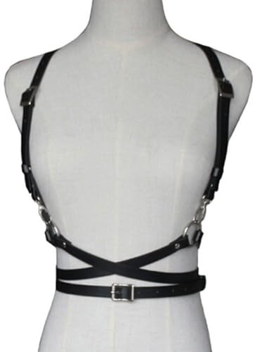 Punk Taille Harnais Ceinture en Cuir épaule Harnais Taille Corps Ceinture Sangle Polyvalent Mode bandoulière Ceinture pour Les Femmes