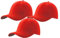 MFAZ Morefaz Ltd Set 3X Herren Baseballkappe Cap Verstellbarer Riemen Baseball Mütze (DE/NL/SE/PL, Alphanumerisch, M, XL, Red)