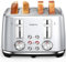 Toaster 4 Slice, Extra Wide Slots Stainless Steel with High Lift Lever, Dual Independent Controls, Removable Crumb Tray, Easy to Clean, 6 Shade Settings, Reheat & Defrost, Silver