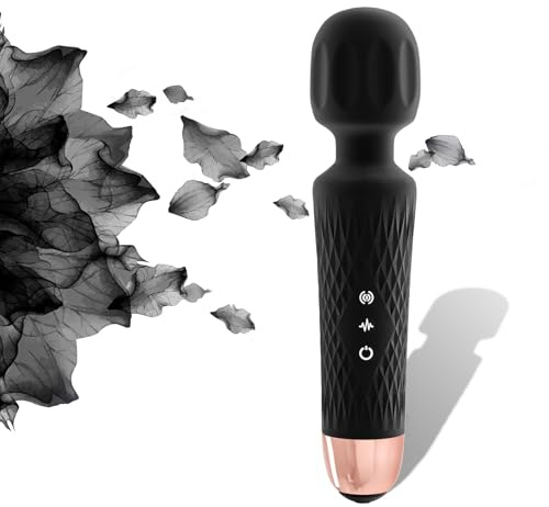 Niclove The Upgraded 3-in-1 Personal Massager – 3H Powerful Vibration, Quiet & Waterproof – 20 Modes 8 Speeds Muscle Therapy Stick for Deep Tissue, Sports Recovery, Cordless & Travel Friendly (Black)