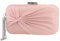 Ital Design KLEINE DAMEN ABENDTASCHE SATIN CLUTCH SCHULTERTASCHE ALTROSA