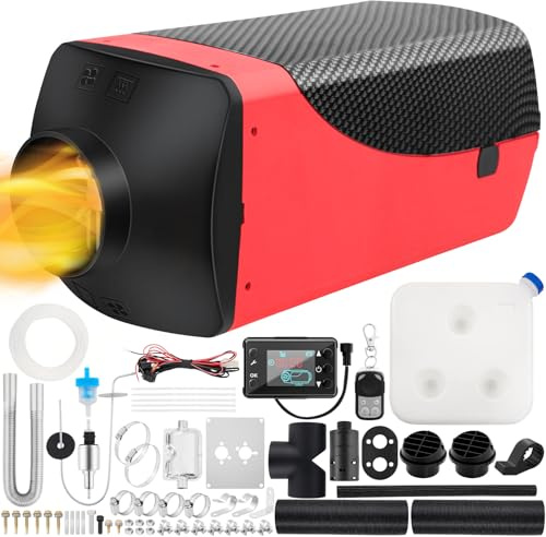 Diesel Air Heater 12V 5KW, Parking Heater Diesel Night Heater with Remote Control Silencer LCD Switch and 10L Tank for Boat, Car Trailer, Motorhomes, Outdoor Tent