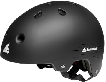 Rollerblade Downtown Helmet, Inline Skate Helm für Mädchen und Jungen, Schutzausrüstung für Inliner, Skateboard, Scooter & Bike, Unisex, Schwarz