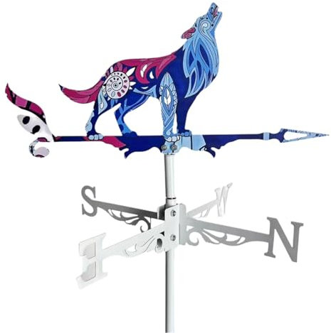Girouette en métal en forme de coq – Girouette à vent rustique pour jardin, décoration extérieure | Coq de ferme pour cour, girouette en métal pour décoration de ferme