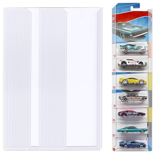 10 Stück Modellauto Vitrine zur Wandmontage,Sammelvitrine Hängend,Wandvitrine Hängend Spielzeugauto Organizer aus Druckguss mit Blisterverpackung Wandregal Hängeregal 42,5x11,2 cm