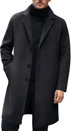Trench Uomo - Giacca Invernale Elegante Leggera per Attività All'Aperto Comoda Casual Uomo Anorak