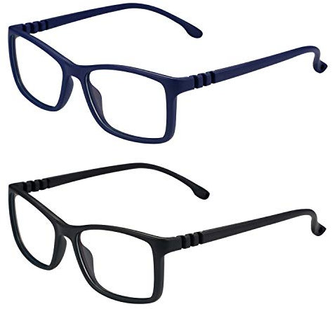 Aroncent 2PCS Brille Kinder Anti Blaulicht Kinderbrille Blaulichtbrille Blaulichtfilter Gläser Brillengestell für Jungen Mädchen