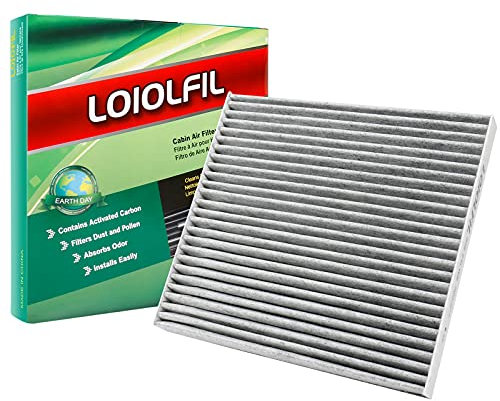 LOIOLFIL Innenraumfilter Ersatz für CF10709 FD709 CP709 Hyundai Kia Accent Genesis Coupe Tucson Veloste Forte Rio Sportage mit Aktivkohle