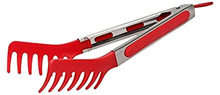 Pinzas cocina Pinzas de comida Pinzas Pinzas de acero inoxidable Mango Herramientas de cocción Pinzas barbacoa