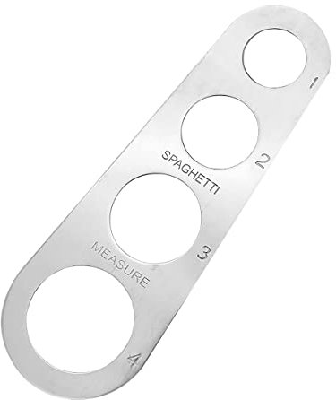 Jagowa 1 Pezzo 4-Fori Spaghetti Misurazione Righello Cucina Chef Torta Righello Strumento di Misurazione In Acciaio Inox Noodle Misura Noodle