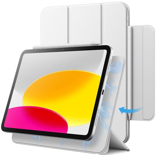 JETech Magnetiskt Fodral för iPad (A16) 11:e/10:e Gen., Vit | För 2025/2022 Modell, Tunn Smart Design, Automatisk Väckning/Sömn, Lätt Skydd