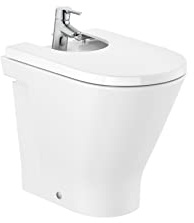 Roca A3570N9000 - Bidé sin tapa The Gap Round altura confort adosado a pared, color Blanco