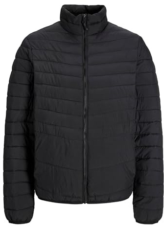JACK & JONES Jjestate - Chaqueta acolchada con cuello acolchado para hombre, Negro, 4XL