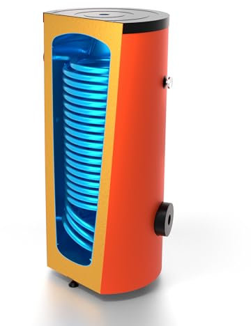 SUNEX® Solar Heizung Warmwasserspeicher 200L 1 Wärmetauscher Brauchwasserspeicher Wasserboiler Standspeicher Warmwasserbereiter