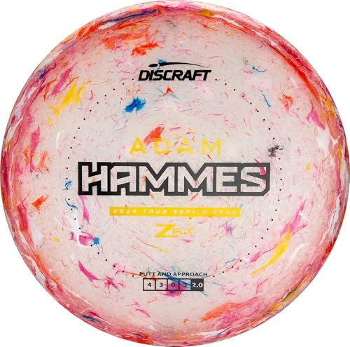 Discraft Unisex – Erwachsene Discraft's Adam Hammes 2024 Tour Series Jawbreaker Z FLX Zone Putt and Approach Golf, Disc-und Folienfarben können variieren