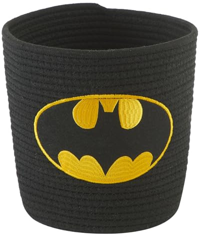 Batman Rope Storage Basket,10 H x 10 W, Decorative and Functional Organizer for Kids Room or Nursery