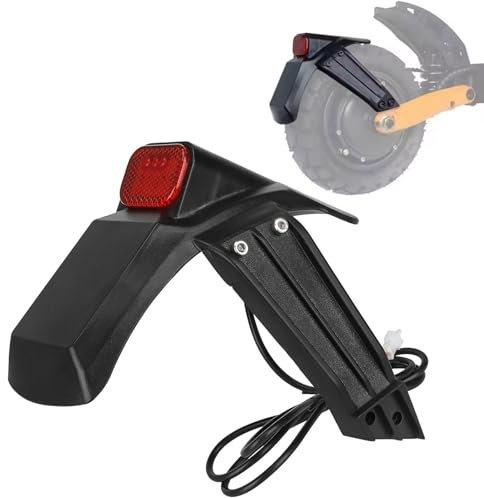 TREFAN Parafanghi con fanale posteriore a LED, compatibile con scooter elettrico KuKirin G2 Pro DB, parafango posteriore di ricambio con fanale posteriore per scooter elettrico e supporto parafango