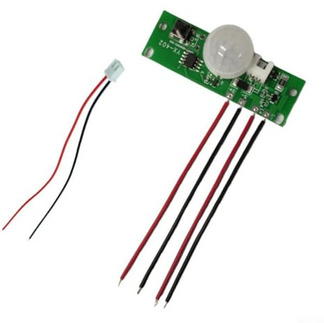 Honseadek Circuit imprimé solaire 3,7 V avec interrupteur infrarouge détecteur de mouvement pour extérieur, panneau de contrôle par induction du corps humain activé par PIR, 6 V
