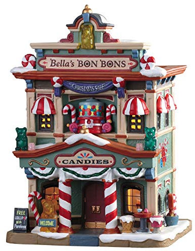 Lemax - Bella`s Bon Bons 95509 beleuchtetes Haus - Süßigkeiten Shop - Weihnachtsdorf Winterdorf