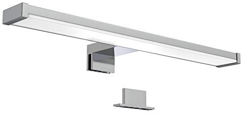 B.K.Licht Lampada da specchio LED, luce bianca neutra 4000K, larghezza 40 cm, 7W, 600Lm, lampada per bagno, illuminazione pensile bagno, luce per il trucco, plastica, IP44, 230V