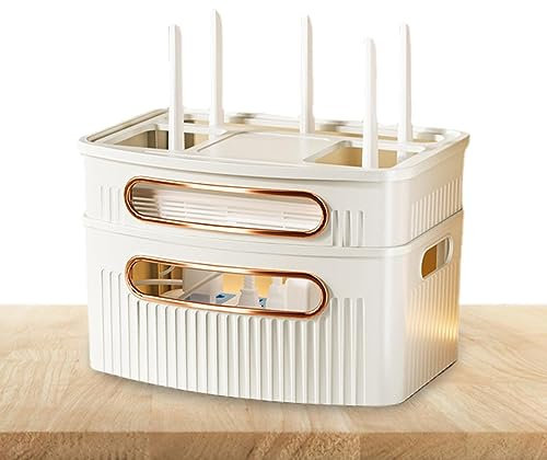 Lambo WLAN-förvaringslåda – kabelrouter-skydd – vattentätt, dammsäkert router-skydd, dekorativ låda, trådar, kablar, router-skydd för sovrum och vardagsrum