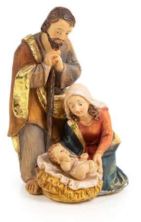 Logbuch-Verlag kleine Krippenfigur Heilige Familie Krippe mini Weihnachtskrippe Weihnachtsdekoration 7,5 cm
