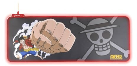 FRTEC – Alfombrilla XL One Piece, Gaming Mousepad para Ratón y Teclado, Superficie Suave y Antideslizante