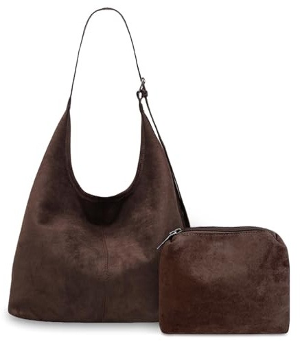Aucuu Bolsos de Mujer, Gamuza Sintética Bolsa Tote Grande, Bolso Bandolera Mujer, Gran Capacidad Bandolera Casual, Bolsillo Shopper Mujer, para Compras, Viajes, Trabajo, Escuela