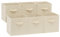 Amazon Basics Lot de 6 cubes de rangement pliables en tissu avec poignées, 26,6 x 26,6 x 27,9 cm, Beige Uni