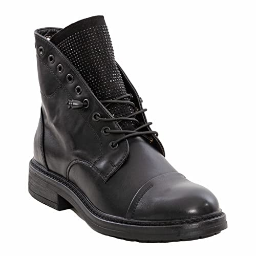 Toocool Stivali Donna Stivaletti Strass Anfibi Biker Invernali Scarpe G621 [37,Nero]