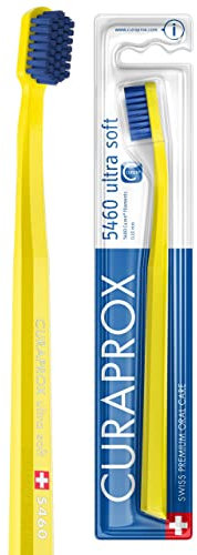 Curaprox CS 5460 Ultra-soft Zahnbürste – Zahn- Und Zahnfleischpflege Für Erwachsene | Superweiche Curen®-borsten Für Eine Sanfte Reinigung | Gelb-blau, Einzelpackung