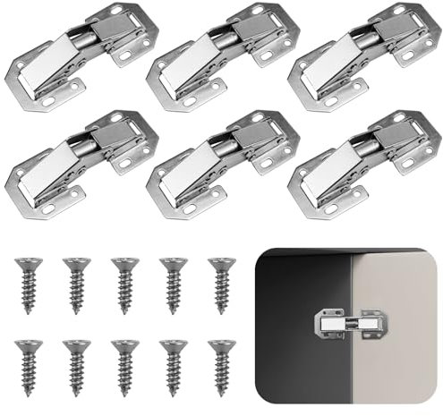 16 Stück Scharniere Schranktür Möbelscharniere 90 Grad Aufschraubscharnier Türscharniere für Holztüren, Scharniere Für Schranktüren mit Feder, für Küchenschrank Kleiderschrank Holztür