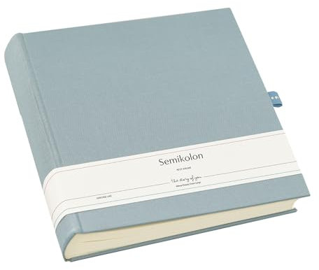 Semikolon 371957 Foto-Album Classic Event Large - 30,5 x 31 x 5,3 cm - 100 Seiten für 200 Fotos - Cloudy Morning graublau