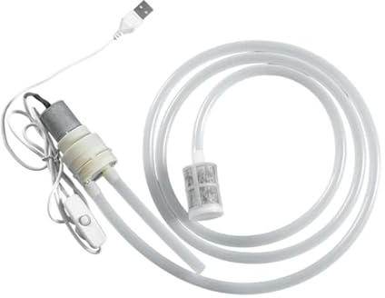 perfk Biertransferpumpe, elektrischer Siphon, Selbstprimingpumpe, kompakt, zum Abfüllen tragbarer Weinsiphon für Brauenbier, 2m Schlauch