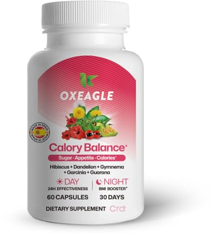 CRDT Appetite Suppressant, Metabolism Booster for Weight Loss, Fat Burner Supplement, Garcinia Cambogia, Guarana, Hibiscus, Dandelion, Gynostemma, Natural Support for Energy Levels, 60 Capsules
