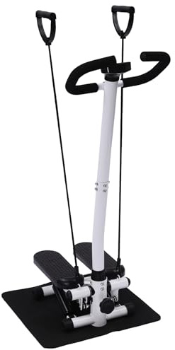 Mini stepper pour la maison swing avec charge de 150 kg - Stepper Up Down avec écran pour un entraînement efficace des jambes/bras/fessiers, appareil de fitness