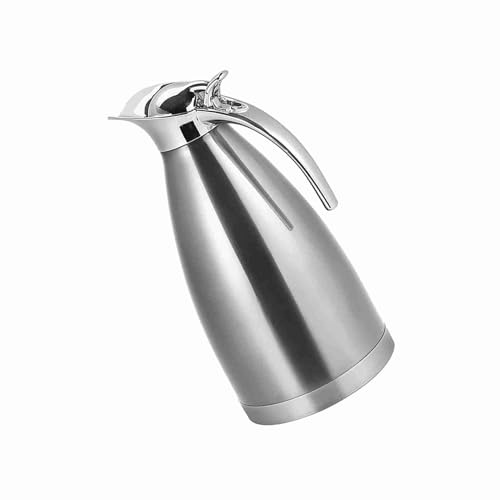 Xiuganpo Teiera in Acciaio Inossidabile, Brocca Isolata Sotto Vuoto a Doppia Parete, Borsa Dell'acqua Calda, Lega di Zinco, Ideale per il Campeggio o il Viaggio (2L)