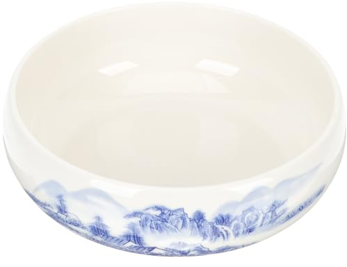 NIYANGLE Vaso Profondo in Ceramica per Piante Idroponiche, Ciotola per Piantare Narcisi e Ninfee, Fioriera da Giardino Decorativa per Casa, Ufficio e Balcone, Stile Cinese Tradizionale