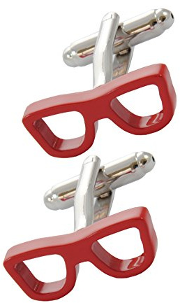 Gemelli Camicia Uomo Rosso - Con Scatola - Ottone - Occhiali - Ottico Occhiali Visione Occhi - Un Paio