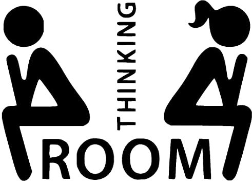 Novelty Thinking Room toilet door sticker
