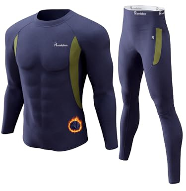 sous-vêtement Thermique sous-vêtements Fonctionnels pour Hommes sous-vêtements de Ski en Polaire intérieure Ensemble de sous-vêtements Thermiques Doux
