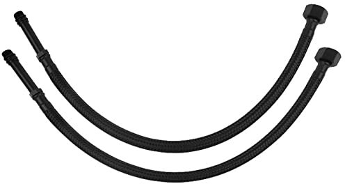 Tycner Tycner 40 cm langer M10 x 3/8 Zoll BSP schwarzer Nylon-geflochtener, flexibler Wasserhahn-Endschlauch