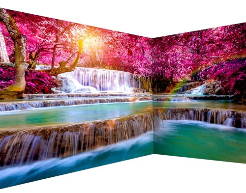 murando PREMIUM Carta da parati Cascata 550x250 cm Fotomurali in TNT Murale alla moda Decorazione da Muro XXL Poster Gigante Design Carta per Pareti Soggiorno Natura Sole Foresta c-B-0474-a-a