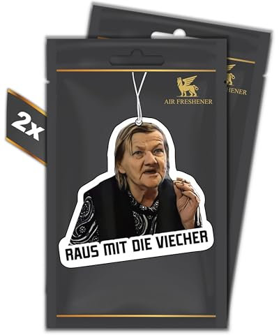 2er Set Karin Ritter – Duftbaum – Luftfrischer – automatischer Duftspender fürs Auto tuning lustiger Spruch– Car Air freshener – Duftanhänger (ORANGE)
