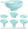 Wide Mouth Kitchen Funnel, Pisol Food Grade Plastic Cooking Canning Funnel with 4 Sizes Spouts for Filling Wide and Regular Mason Jars, Spray Dropper Oil Bottle Jug Spices Shampoo Powder Oats Sauce