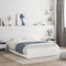 Festnight Bett mit Stauraum 120 x 200 cm Einzelbett mit Schubkästen Holzbett Kinderbett Jugendzimmer Kojenbett Stauraumbett Erwachsenenbett mit Lattenrost Weiß