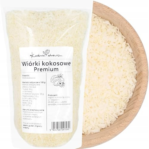 Kokosraspeln Premium | Ohne Schwefel | Natürlich & Ungeschwefelt | KUCHNIA ZDROWIA (200g)
