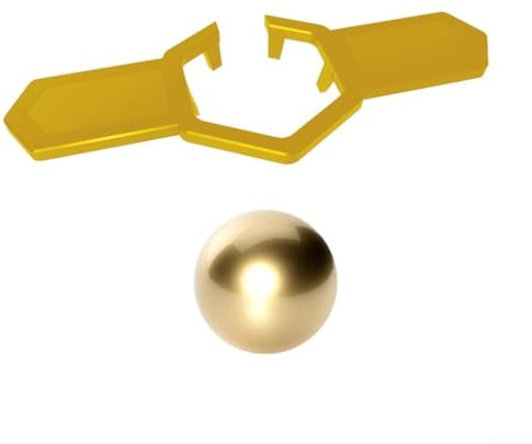 Eawfgtuw Palla refrigerante per caffè in acciaio inox da 38 mm per raffreddare caffè, cocktail, whisky e bourbon, alternativa a sfere di ghiaccio congelabile con base di supporto in ABS, (oro + oro 38