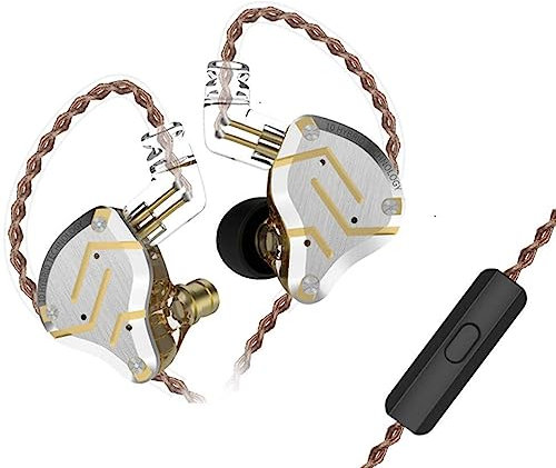 Yinyoo KZ ZS10 Pro Ecouteurs Gaming Filaires HiFi 4BA 1DD Hybrid IEM Gaming avec Micro Ecouteurs Intra-auriculaire en Alliage d'aluminium et Résine Câble Détachable 2-pins en OFC